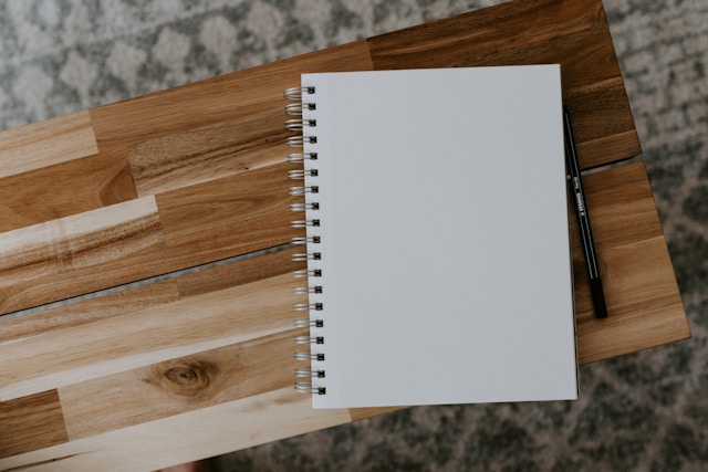 blank notebook